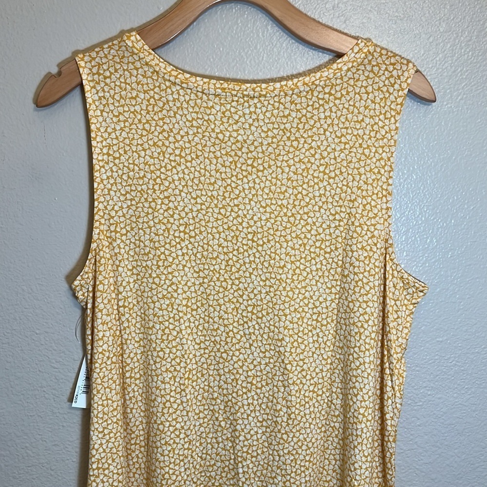 NWT Amazon Essentials Yellow Tulips Tank Swing Dress - Picture 8 of 12